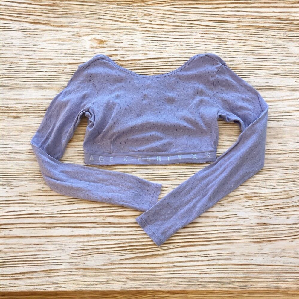 Savage X Fenty Crop Long Sleeve Top Size M